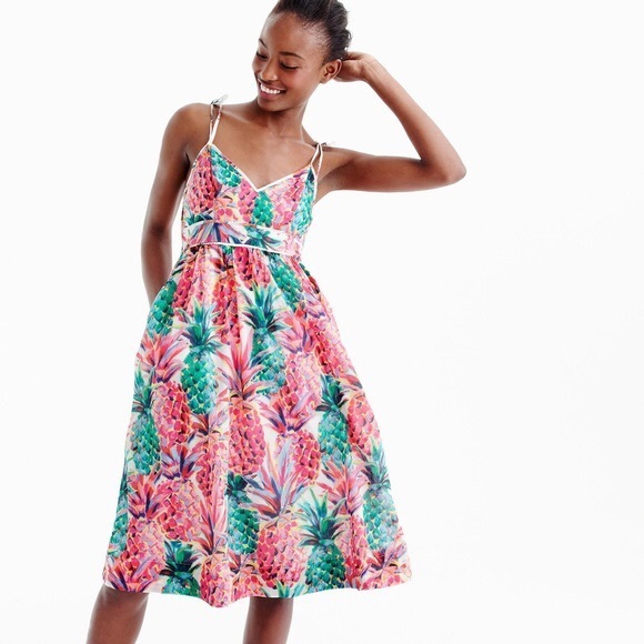 J. Crew Dresses & Skirts - J. Crew Midi Pink Dress Ratti Pineapple Sleeveless